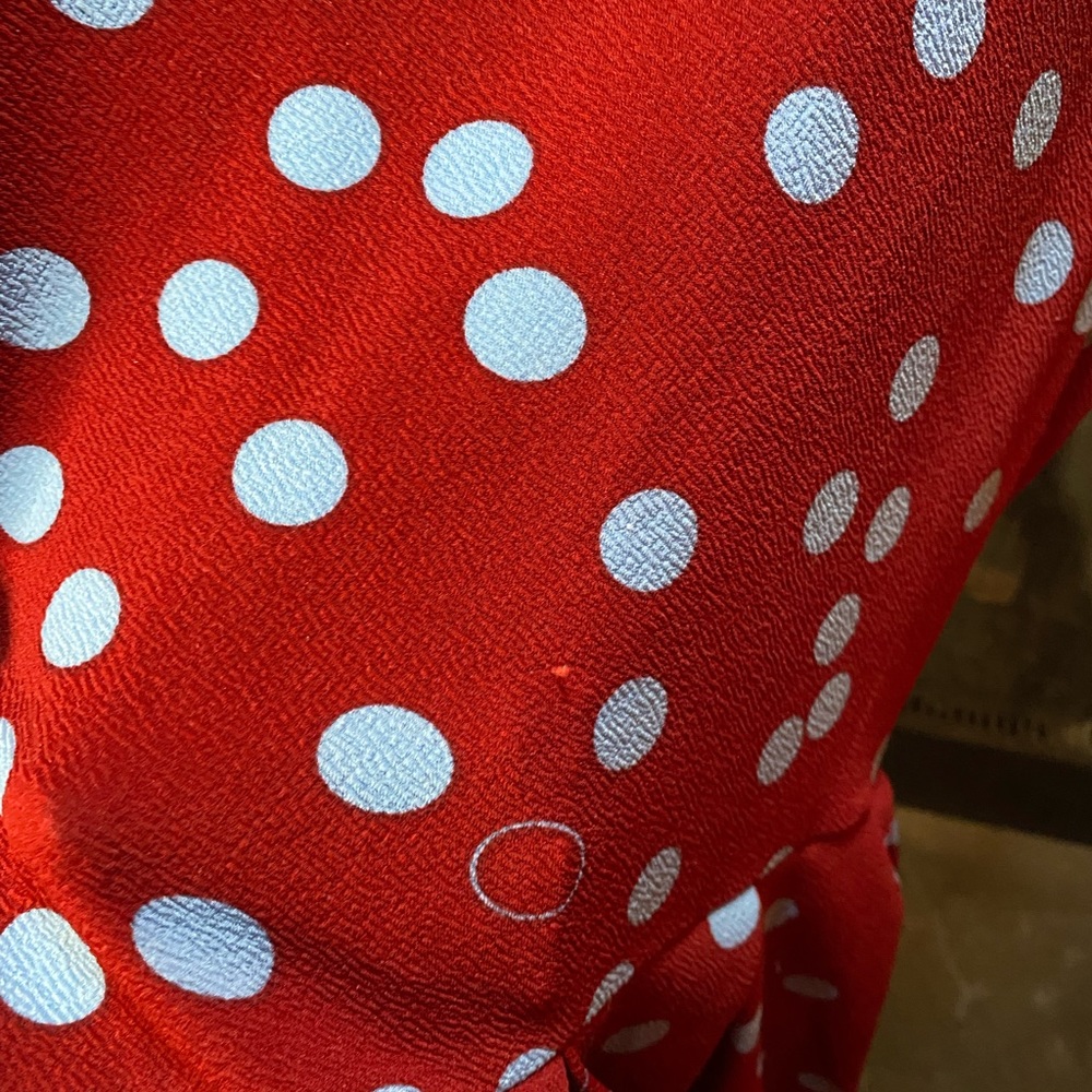 2XL Maroon with blue dot Lularoe Amelia - Picture 4 of 4
